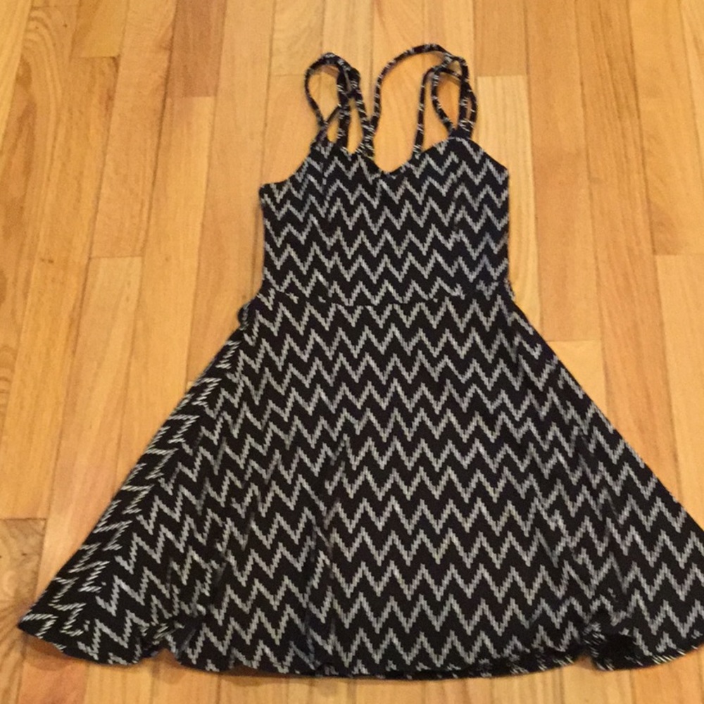 Aeropostale black dress, fit and flare mini dress, XS.